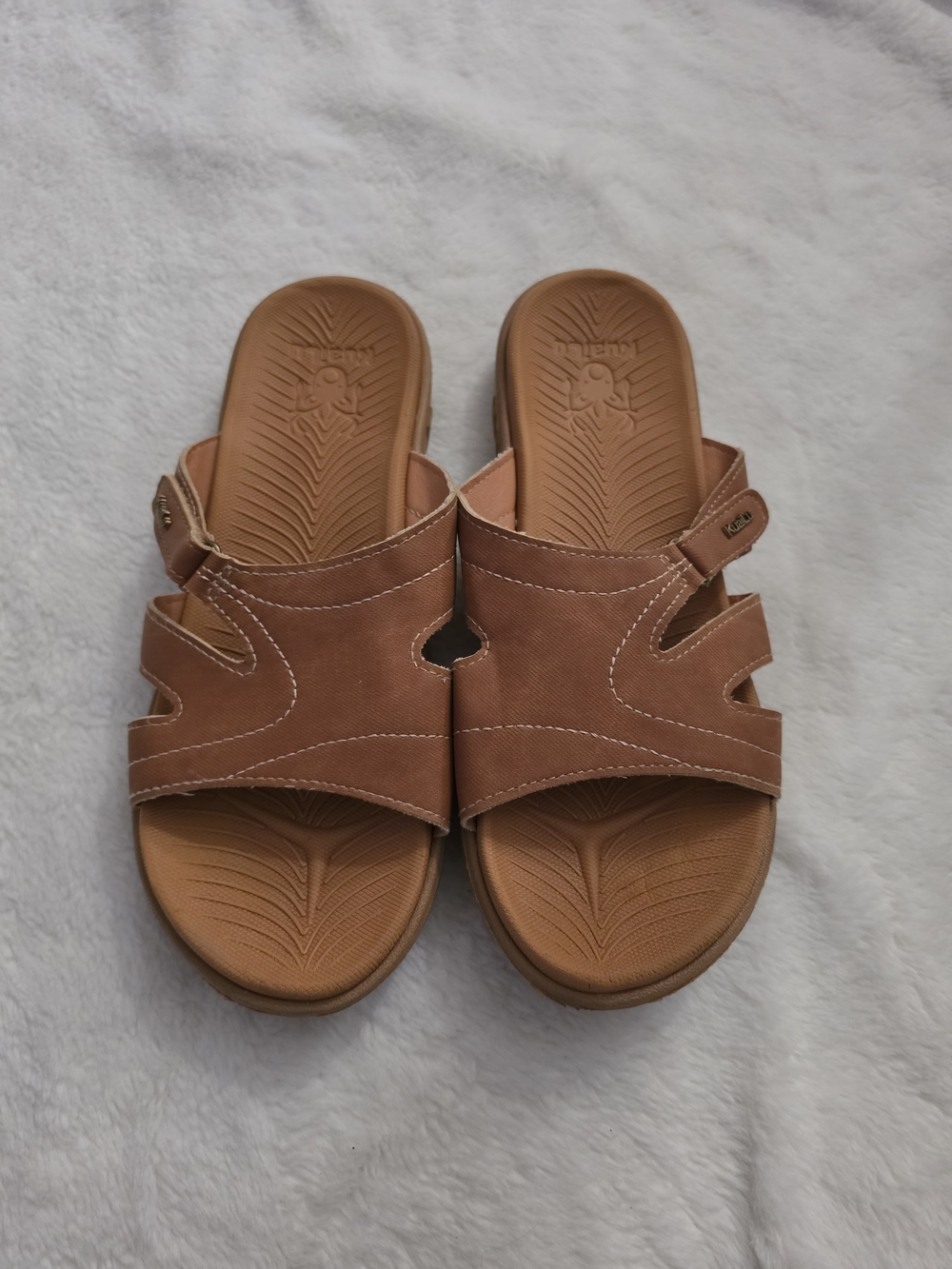 Comfort Slide Sandals in Brown - Women